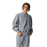Boxy Fit WashedDistressed Fleece Sweatshirt
