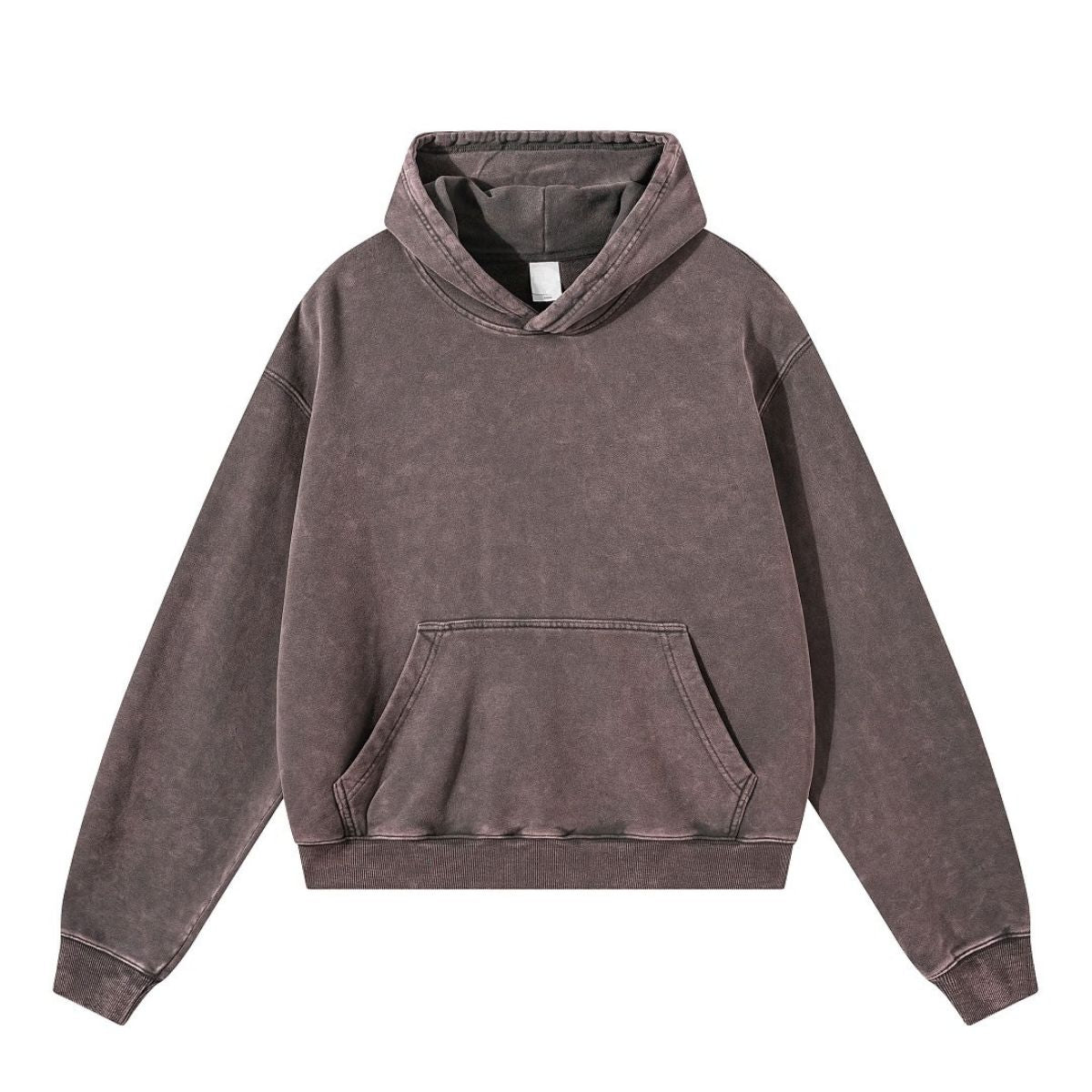 Snow Wash Vintage Distressed Ripped Hoodie