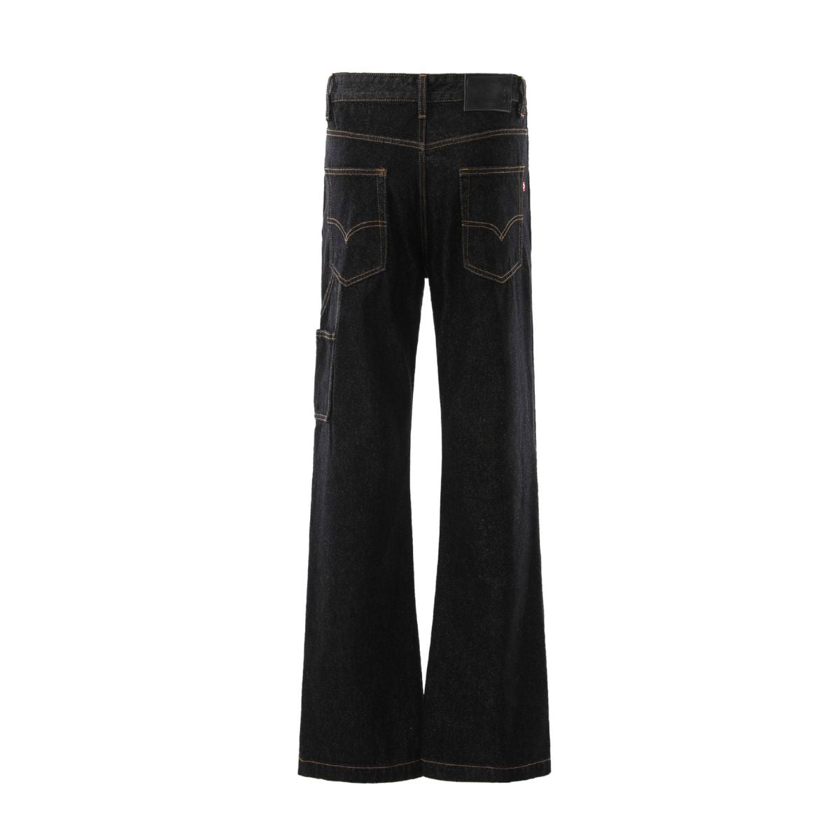 Raw Denim Metal Detail Flare Jeans