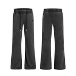 Washed Vintage Patchwork Flared Relaxed Straight-Leg Jeans