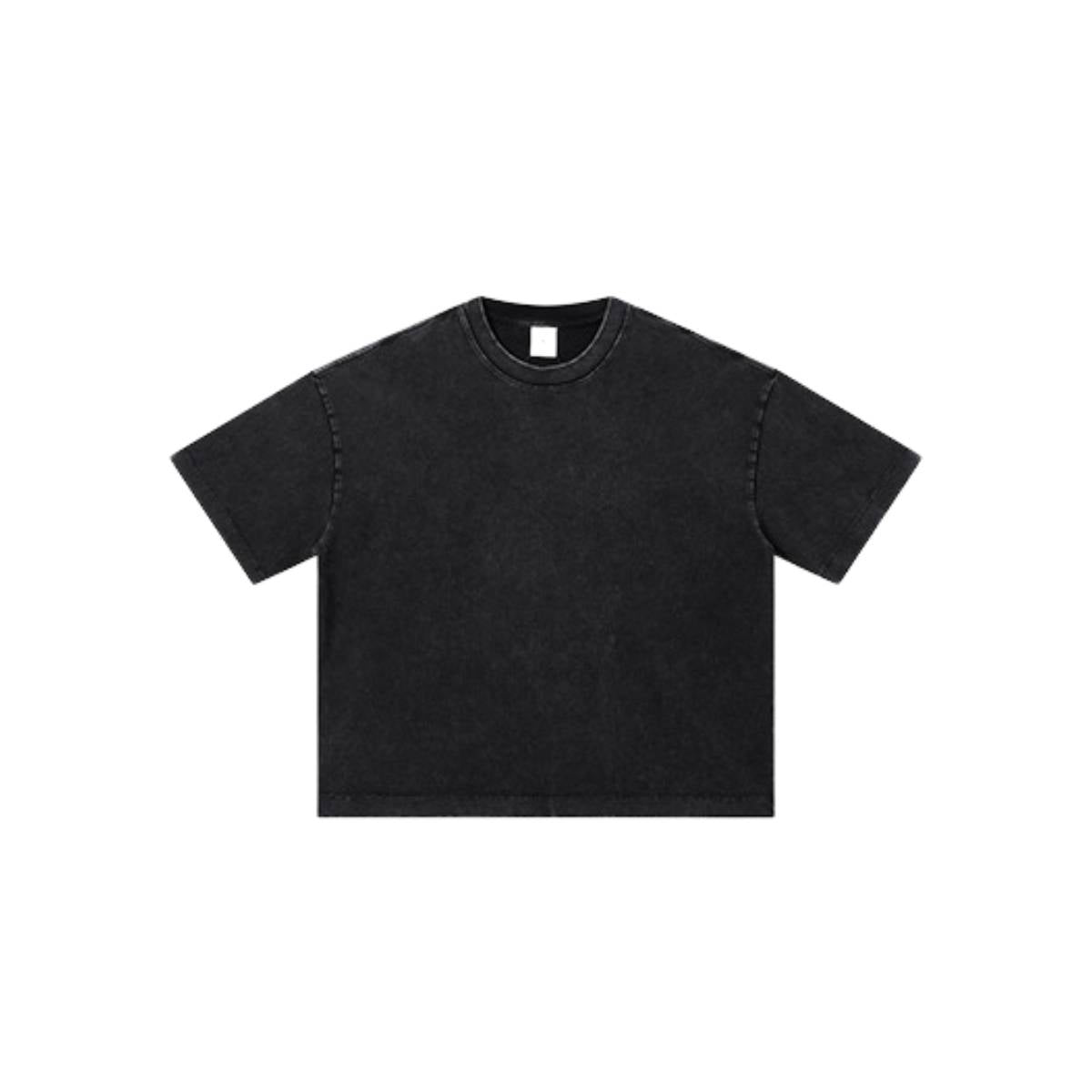Camiseta destructiva de peso pesado con borde crudo de 10 oz