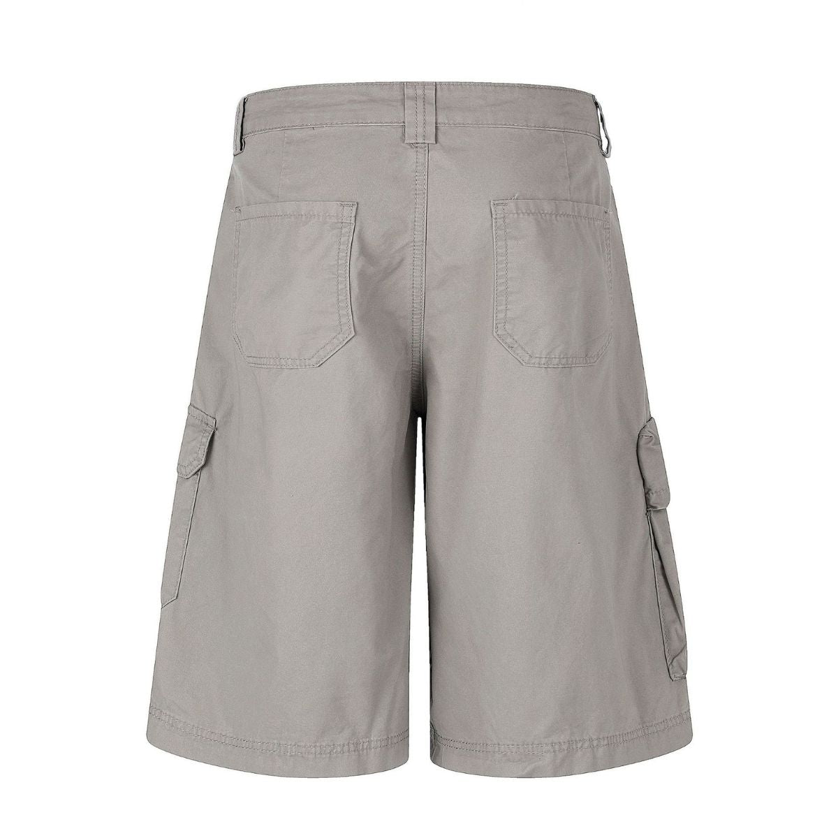 Cotton Multi-Pocket Utility Bermuda Cargo Shorts