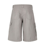 Cotton Multi-Pocket Utility Bermuda Cargo Shorts