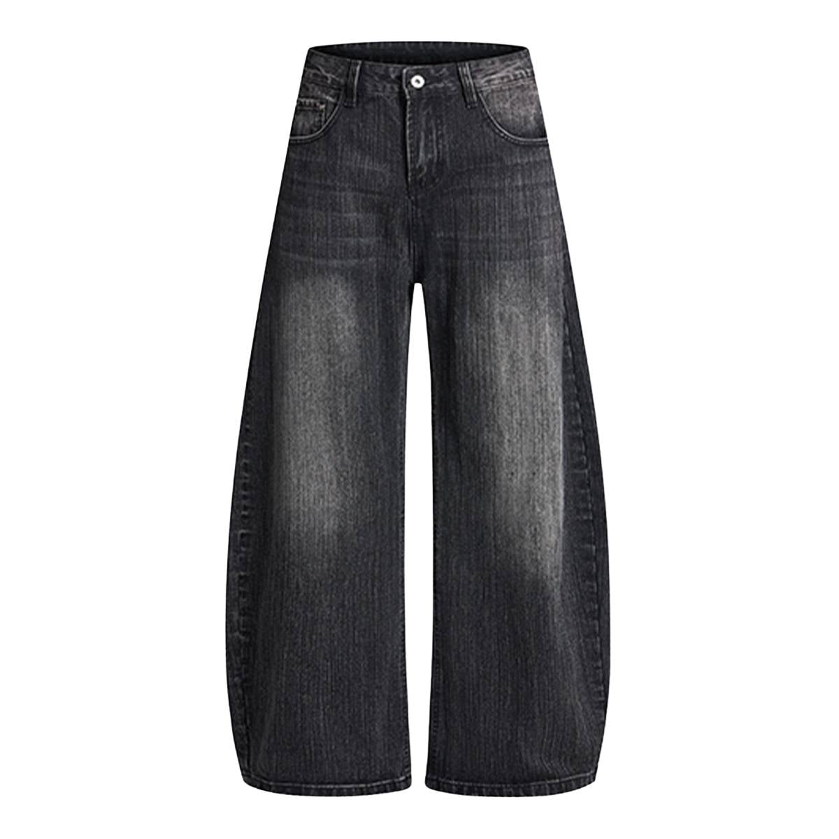 Vintage Fade Sculptural Barrel Leg Denim Jeans