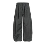Washed Utility Wide-Leg Cargo Pants