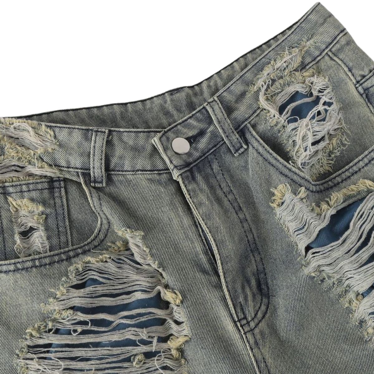 Smoke Rise Heavy Ripped Vintage Washed Jeans