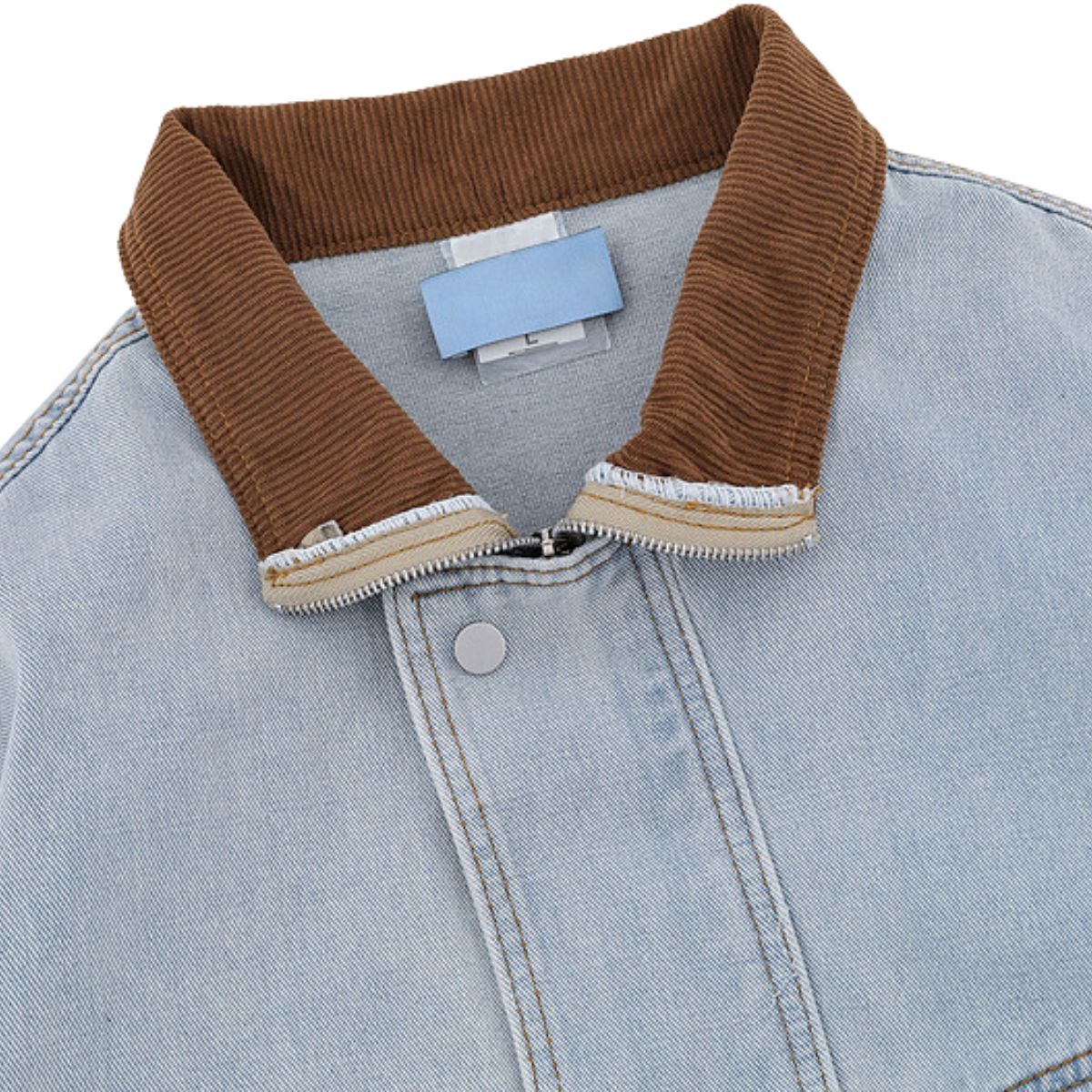 Unisex Retro Street Washed Patchwork Denim Jacket