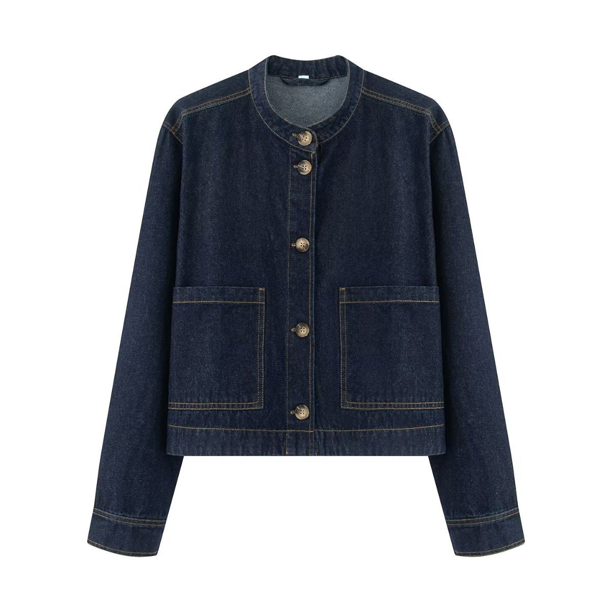 Vestido midi vaquero sin mangas con botones y aberturas en la parte delantera