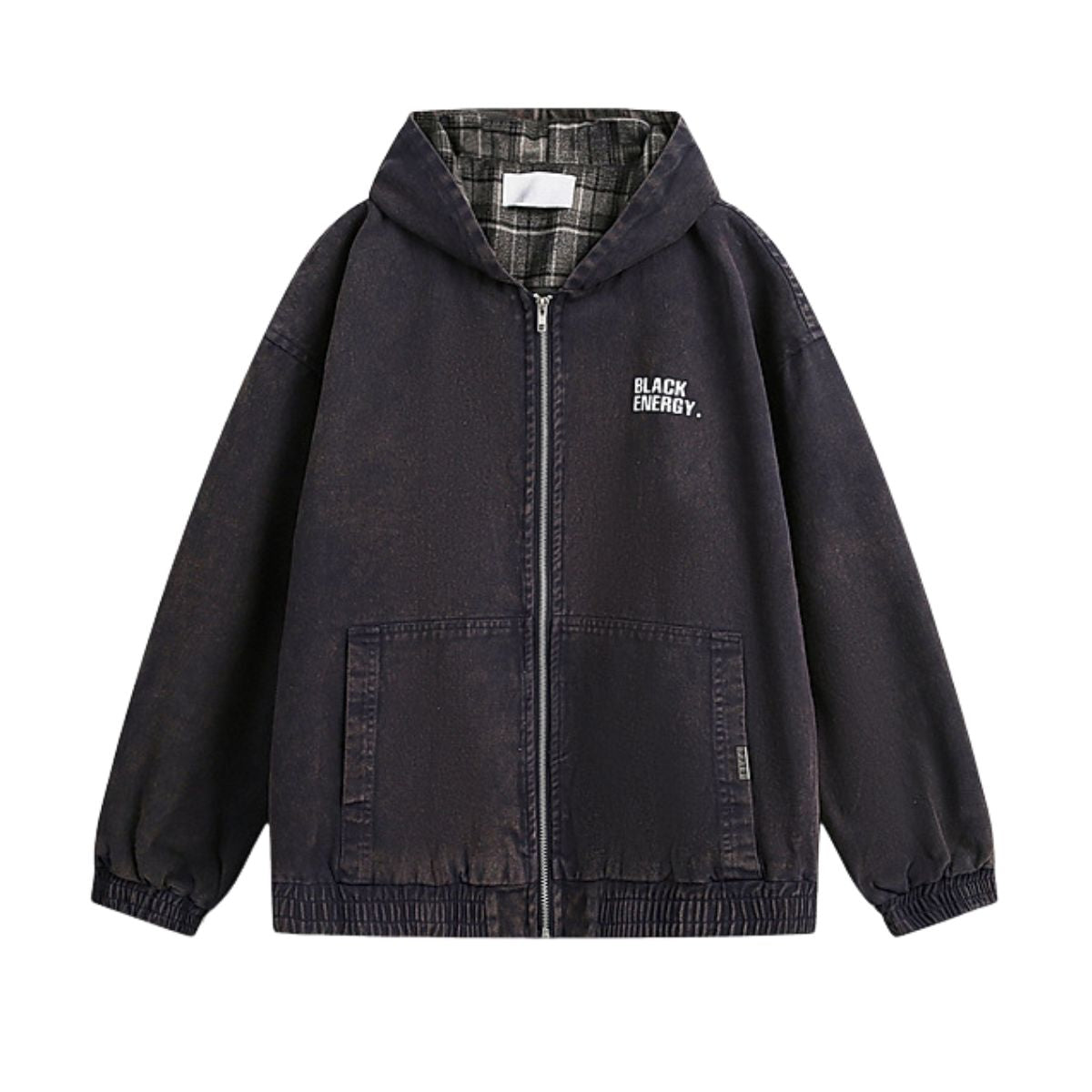 Unisex Retro Washed Layered Denim Jacket