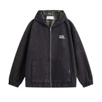 Unisex Retro Washed Layered Denim Jacket