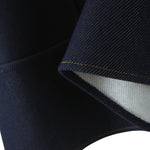 Falda vaquera con bordado de perlas y lavado vintage