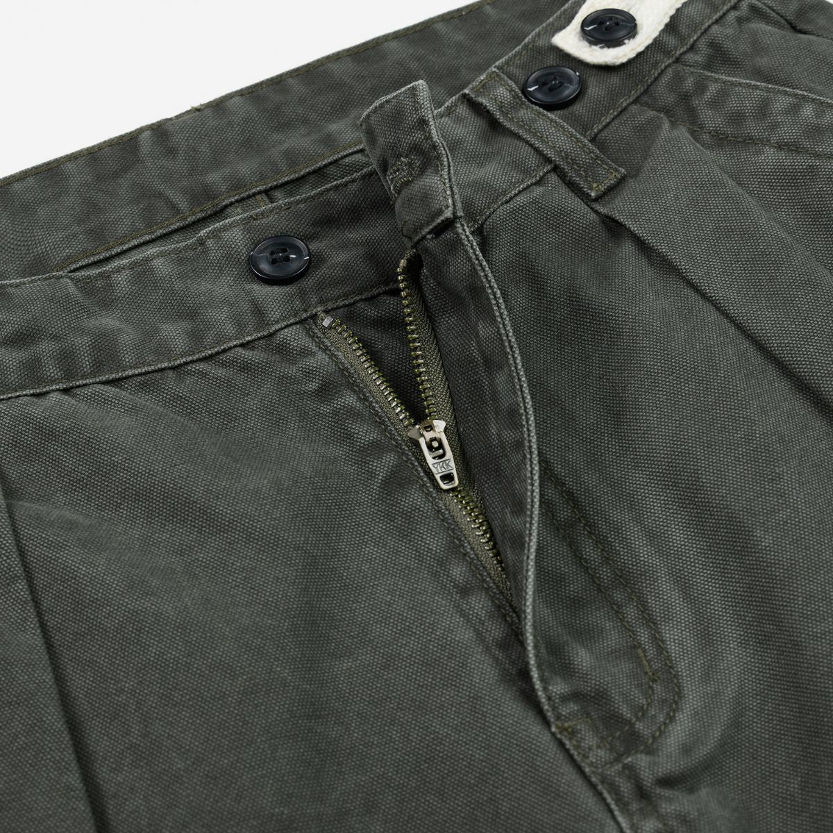 Pearl‑Canvas Martin Dark Green Cargo Pants