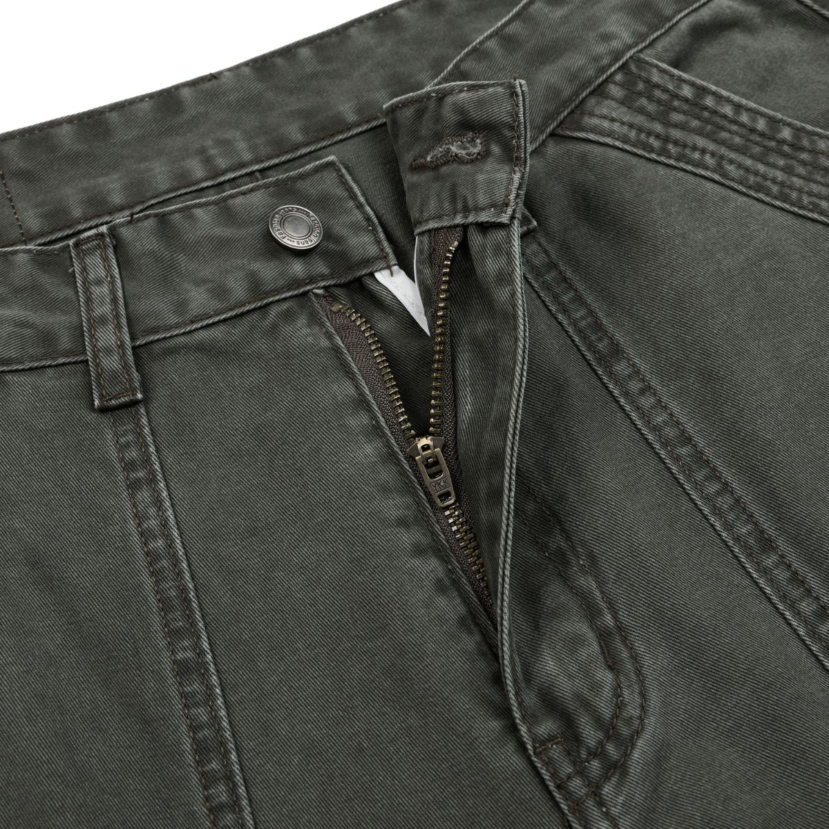 Paint‑Splatter Spliced Dark‑Green Loose Casual Pants