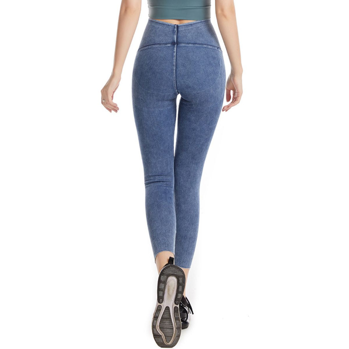 High Rise Skinny Denim Capri Jeggings