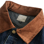 New American Vintage Loose Brown Collar Denim Jacket
