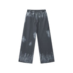 Heavy Paint‑Splatter Worn‑Distressed Straight‑Leg Pants