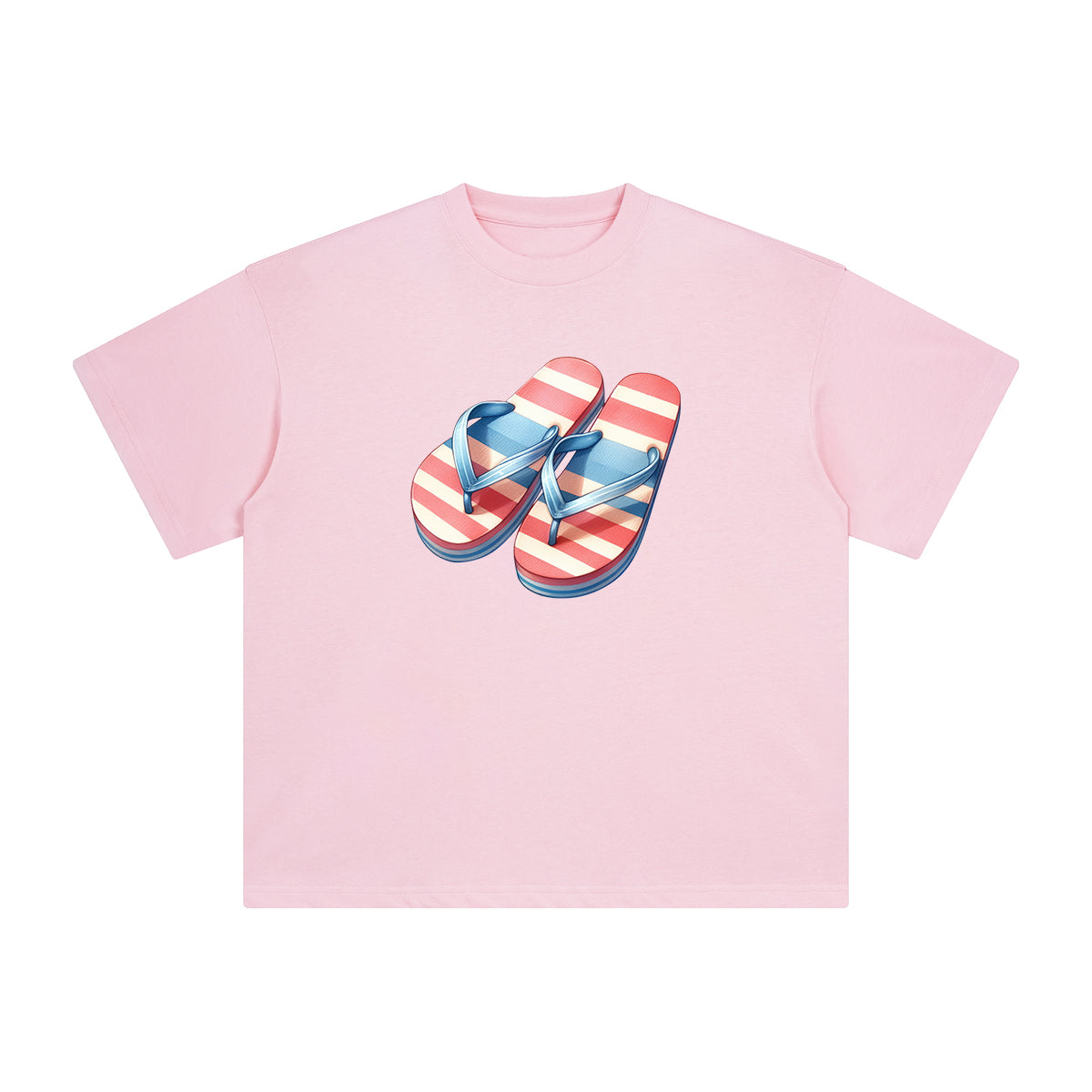 Summer Vacation Slippers Graphic Tee-INNBLAC Fashion Apparel