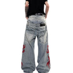 Vintage Embroidered Balloon Leg Jeans