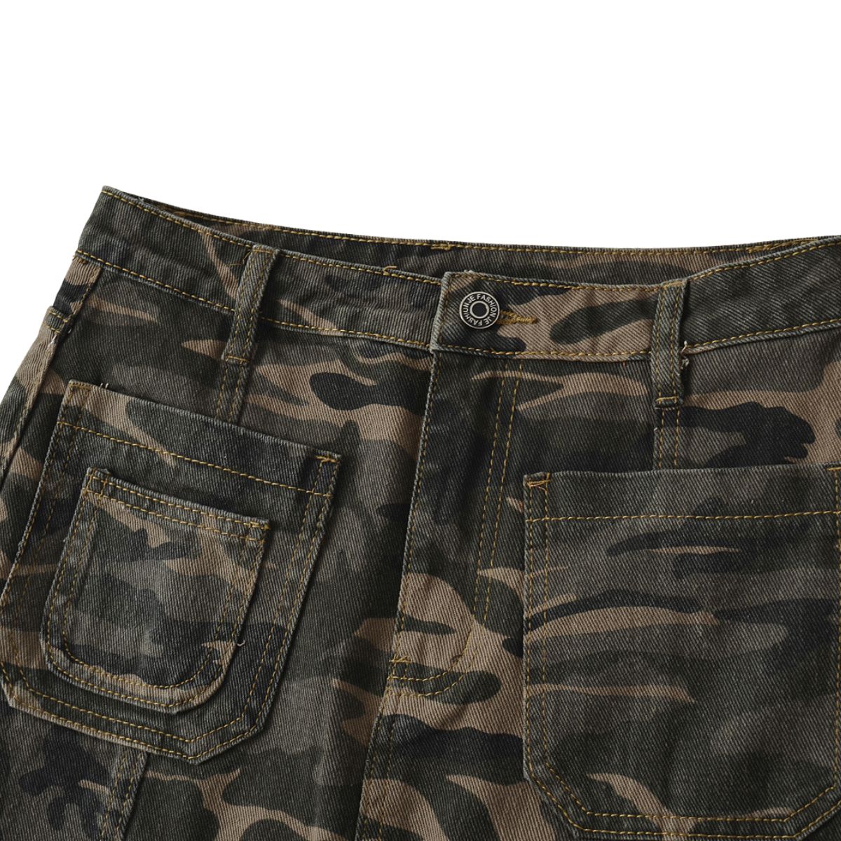 Women's Camouflage Denim Mini Skirt