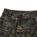 Women's Camouflage Denim Mini Skirt