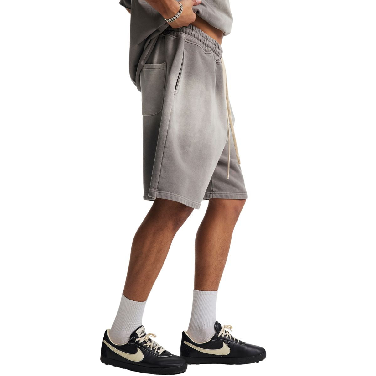 Shorts holgados vintage con lavado intenso