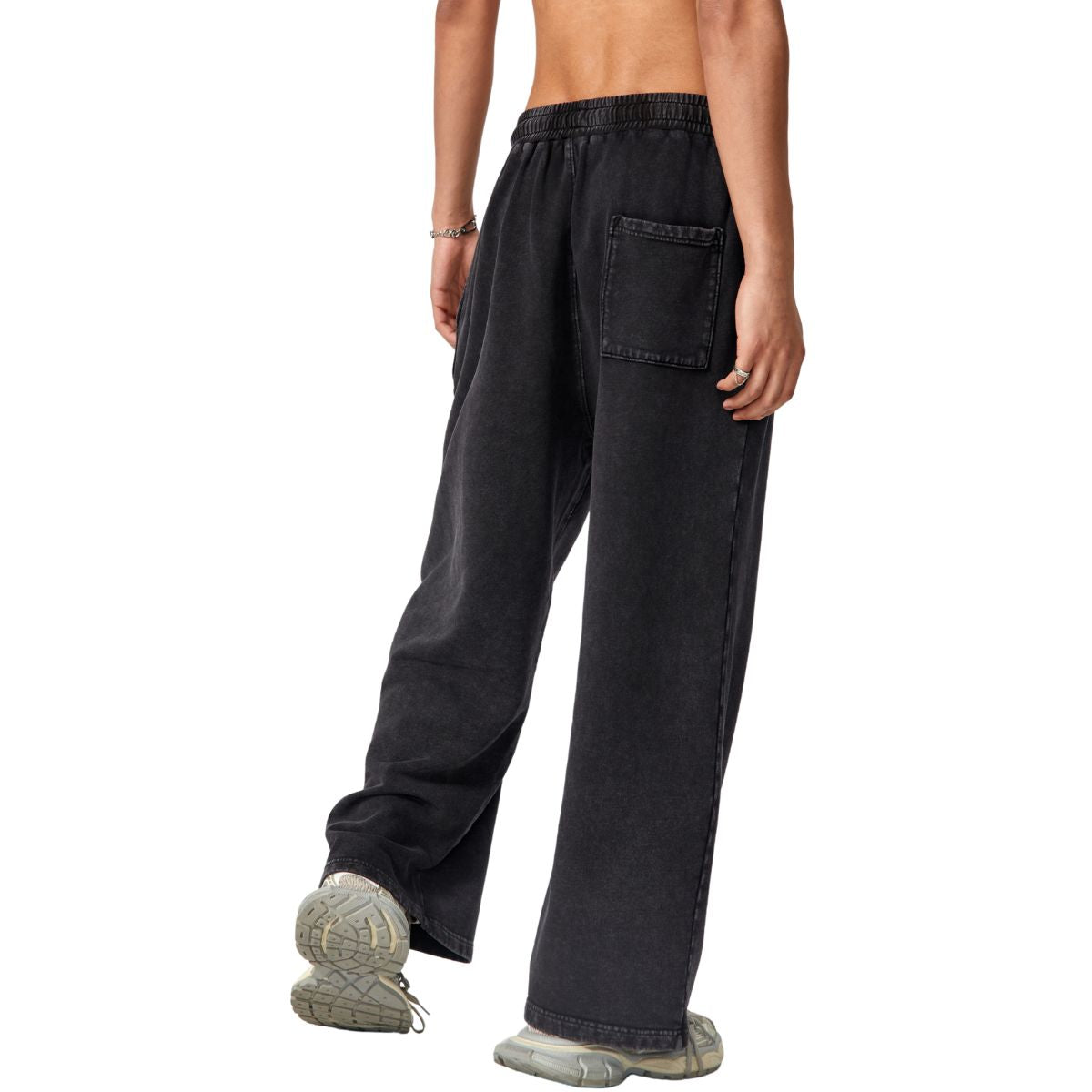 Stone Wash Straight Leg Joggers