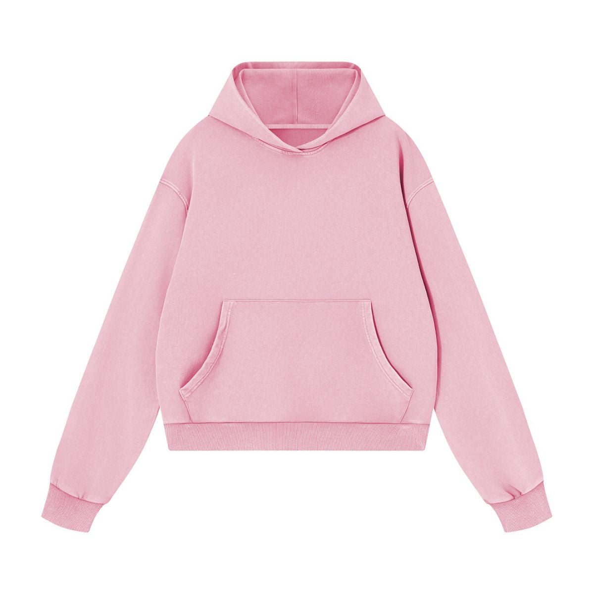 Washed Distressed Loose Casual Hoodie