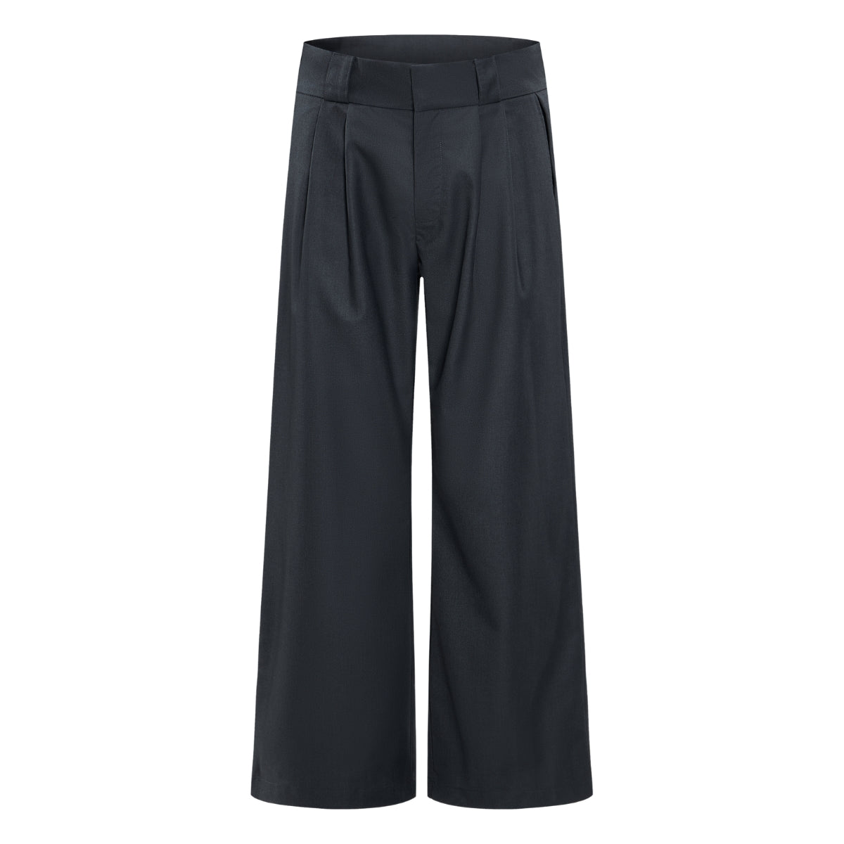 Vintage High Street Pleated Wide-Leg Draped Trousers