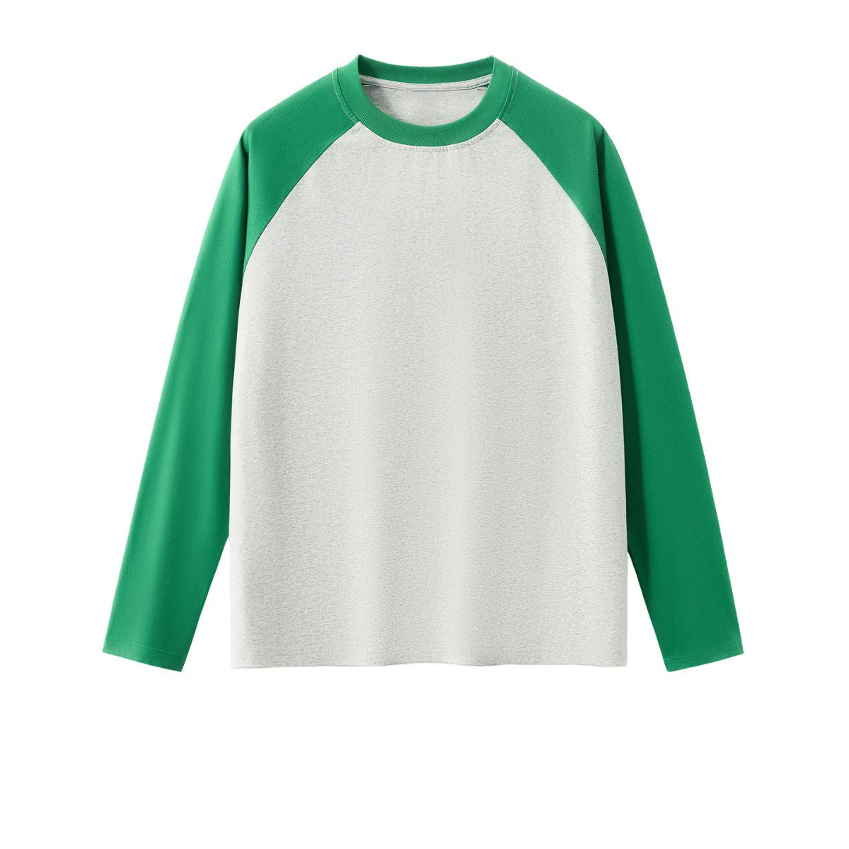 Relaxed Contrasting Colors Raglan Long Sleeve Top 270gsm