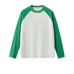 Relaxed Contrasting Colors Raglan Long Sleeve Top 270gsm