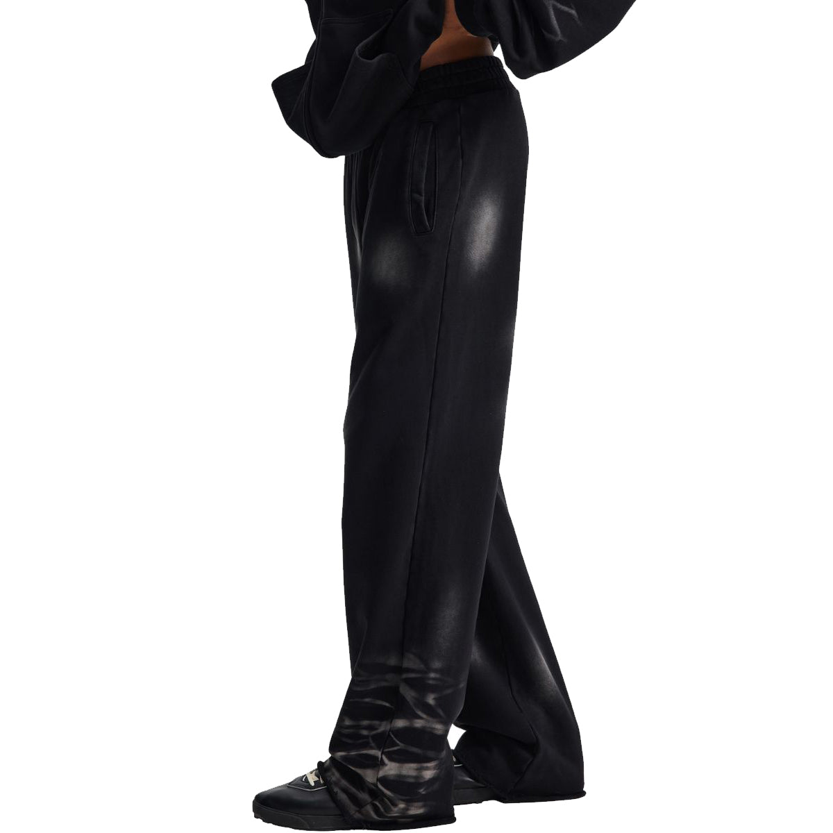 Distressed Spray-Paint Vintage Inspired Cuffed Sweatpants