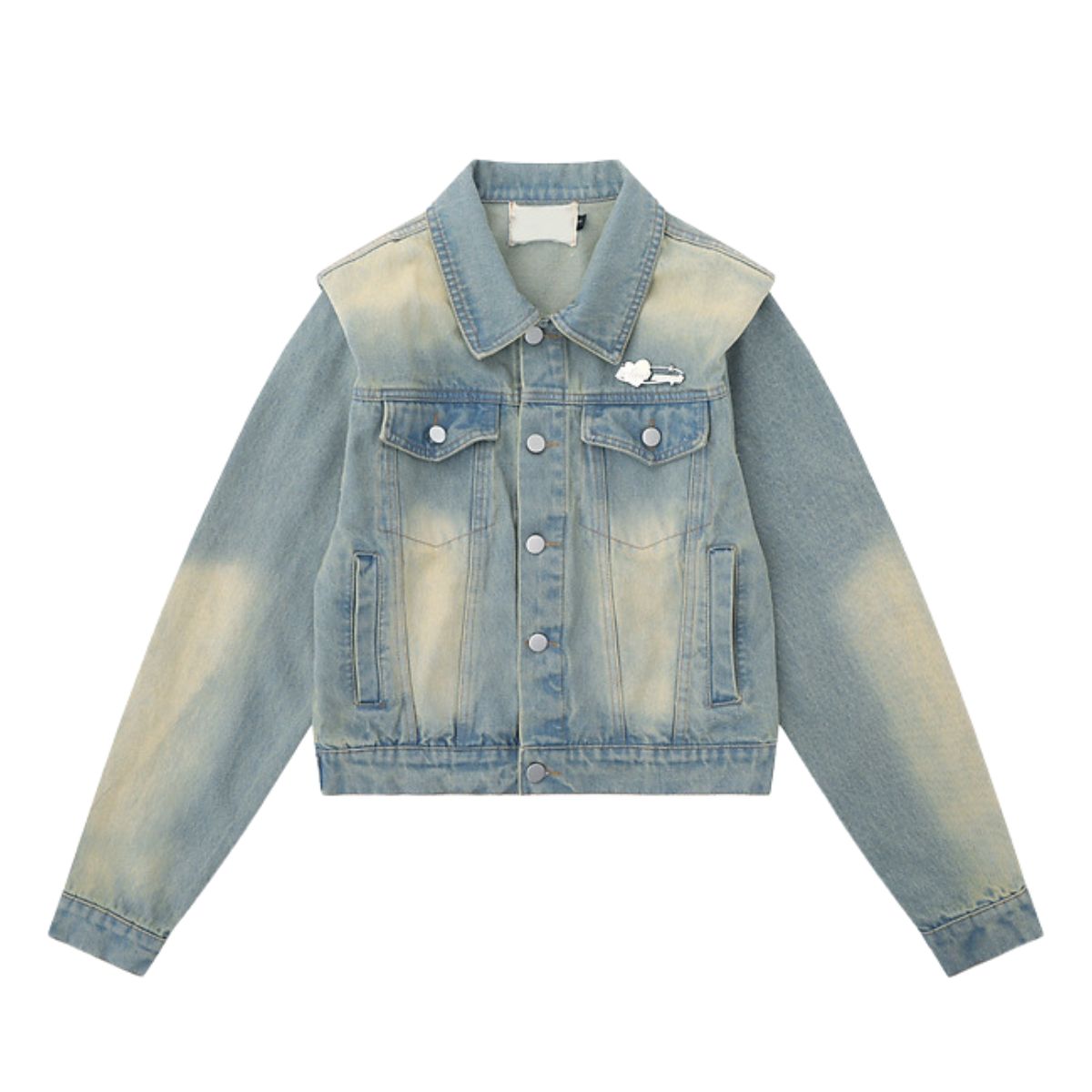 Designer Shoulder Padded Denim Jacket
