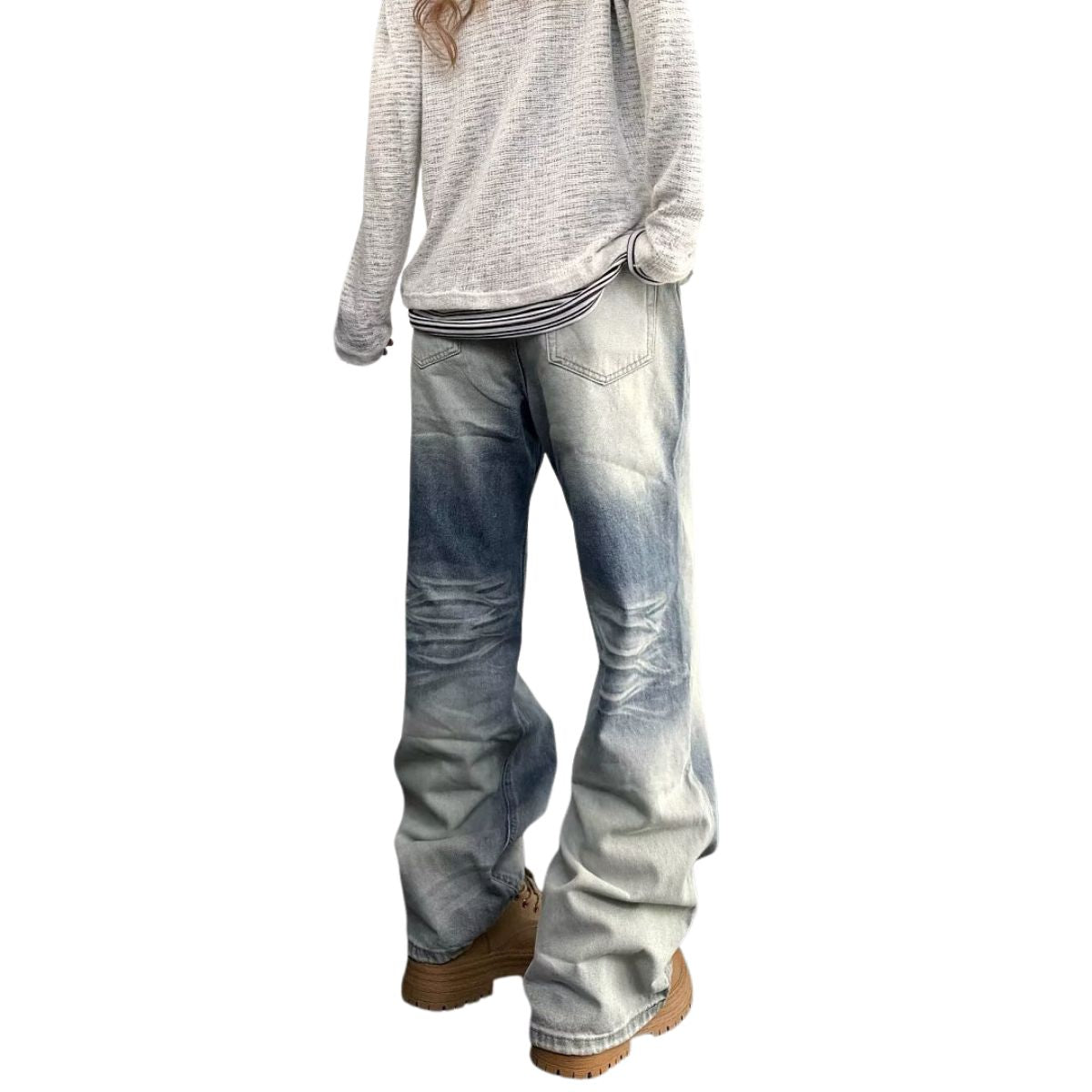 Vintage Fade Relaxed Straight Leg Denim Jeans
