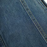 Crew Neck Button-Front Denim Vest