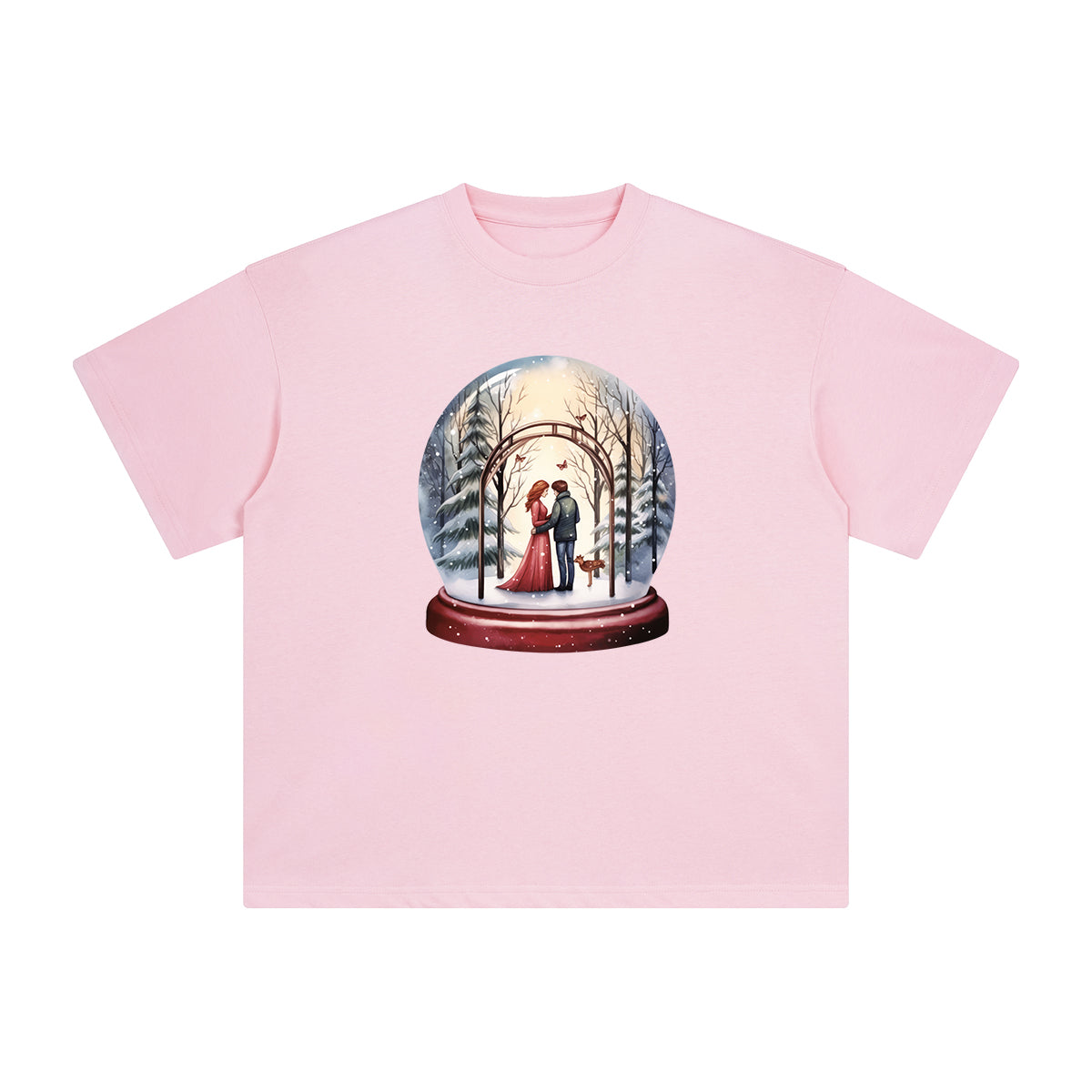 Valentine Snow Globe Graphic Tee-INNBLAC Fashion Apparel