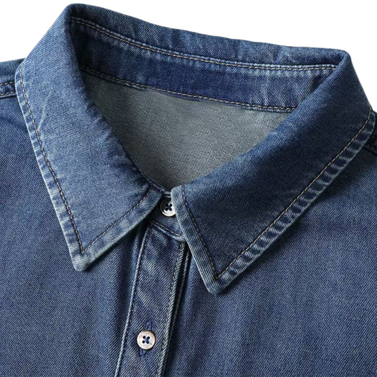 Vestido midi vaquero sin mangas con botones y aberturas en la parte delantera