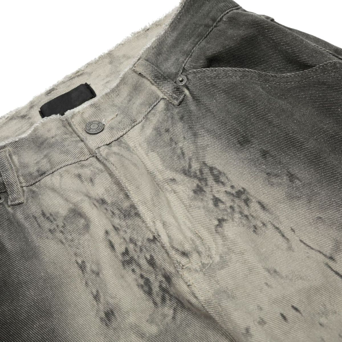 Smoke Rise Vintage Wash Raw Hem Straight-Leg Jeans