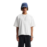 Camiseta cuadrada de color sólido de peso pesado de 8.25 oz