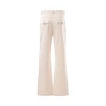 Old Money Lyocell Blend Slim Flare Trousers