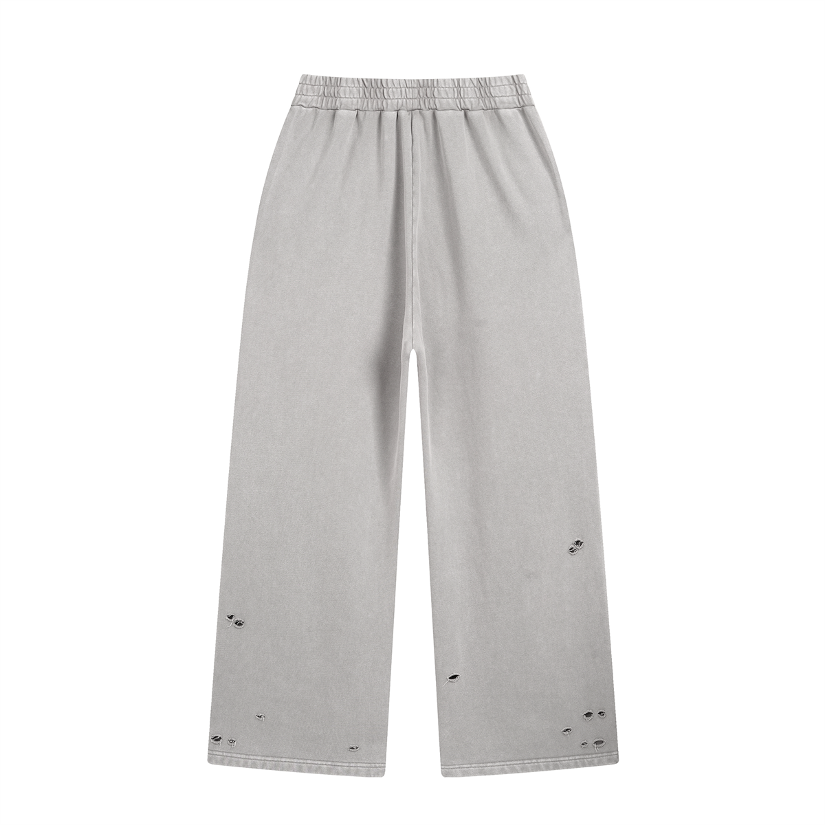 Loose Fit Washed Ripped Trousers