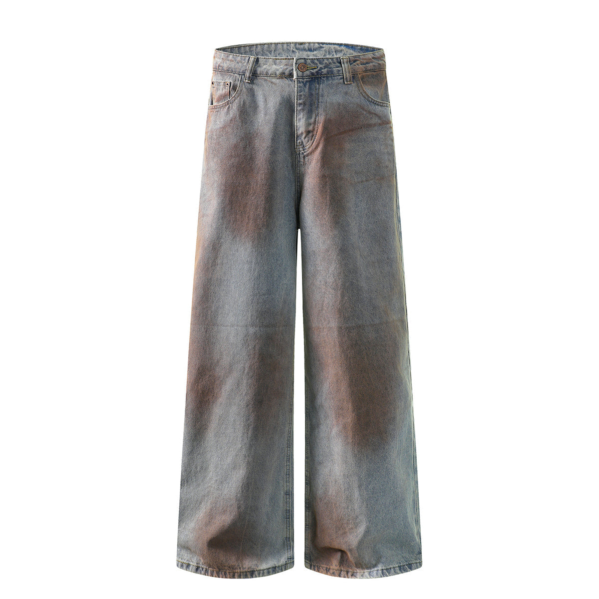 Vintage Rust Wash Loose Fit Jeans