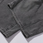 Faded Grey Distressed Wide Leg Vintage Jeans