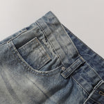 Faded Wash Vintage Relaxed Wide Leg Denim Jeans