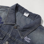 Butterfly Embroidery Denim Trucker Jacket