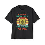 Escape Reality And Play Game Graphic Tee-INNBLAC Fashion Apparel