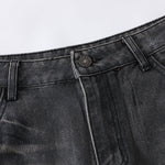 Vintage Whisker Wash Wide-Leg Jeans