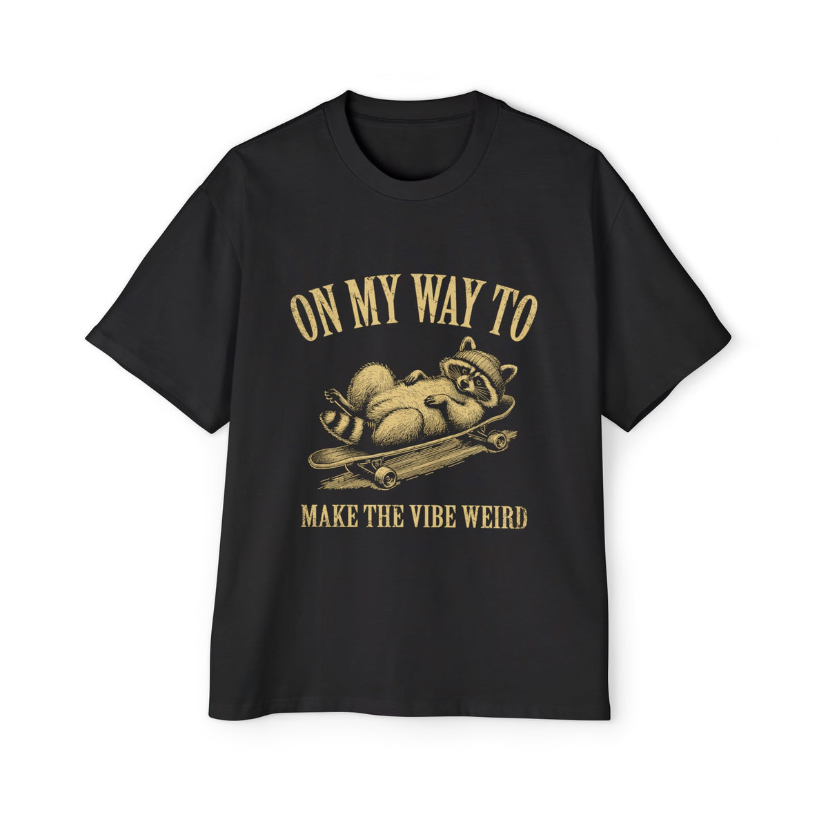 Raccoon On Skateboard Graphic Tee-INNBLAC Fashion Apparel