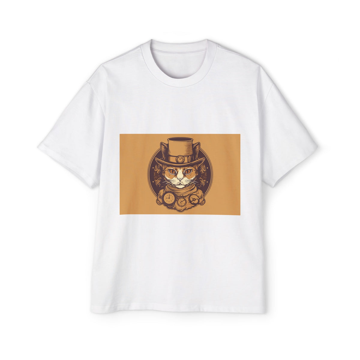 Steampunk Cat Vintage Graphic Tee-INNBLAC Fashion Apparel