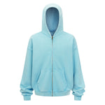 Double Yarn Vintage Washed Zippered Comfort Hoodie