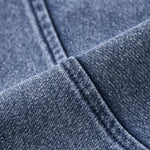 Double Slider Zip Knit Denim Hoodie